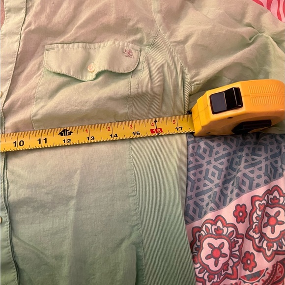 Express Size Large Green Ombre Button Down L/S - Picture 3 of 5